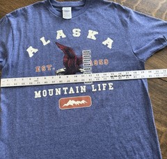 Alaska Mountain Life T Shirt Medium Adult Bald Eagle Outdoors Short Sleeve Tee