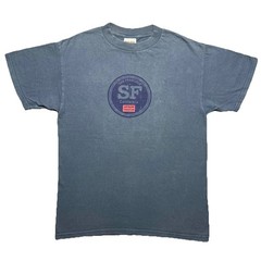 Vintage Tultex San Francisco SF California T Shirt Mens Medium Blue Gray Y2K