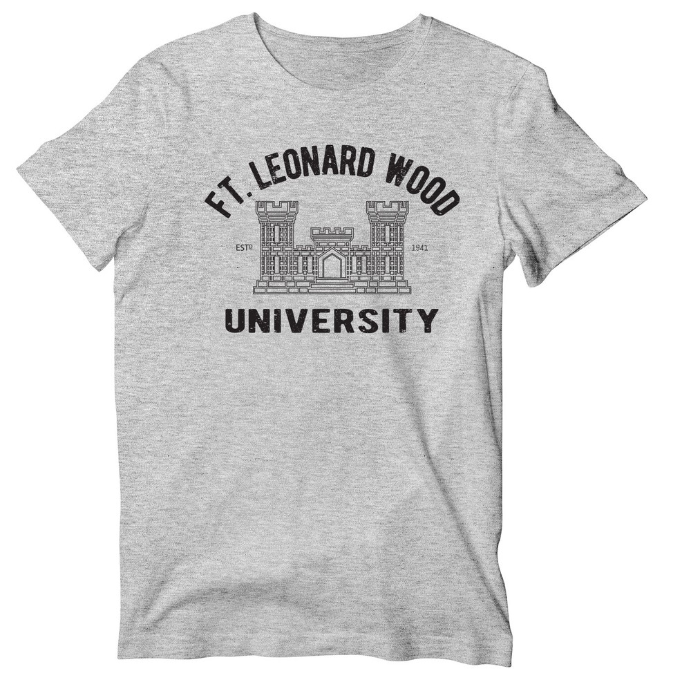 US Army Engineer Fort Leonard Wood University Short Sleeve T-Shirt