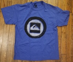 Vintage 90s Quicksilver T Shirt Blue YOUTH Size XL Surf Skate Fun Beach Surfing