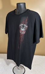 Hot Leathers Lone Wolf No Club Biker 2 Sided Shirt Men’s Size L