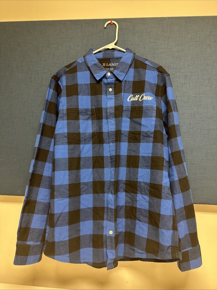 Cult Crew BMX Flannel Shirt Size XL S&M BMX S And M Bmx FBM Little Devil Powers