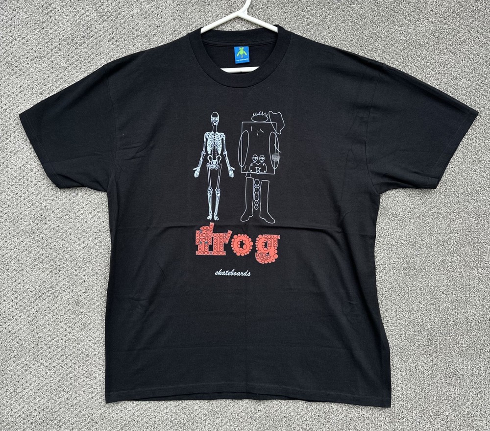 FROG Skateboards Vector Worlds Graphic Mens Tee Size XL Black New Without Tags