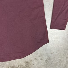 Bylt T Shirt Mens Large Burgandy Drop Cut Long Sleeve Stretch Preowned