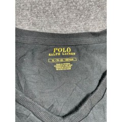Men’s Black Full Sleeve V-Neck Ribbed Cuff Pull Over Casual T-Shirt Size XL