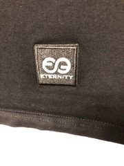 Eternity BC/AD Men’s XL Embroidered X-Eyed Fuzzy Teddy Bear Black Cotton T Shirt