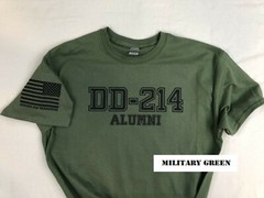 DD-214 Alumni Military T-shirt. Perfect For Marines, Army, Navy Air-force 120G