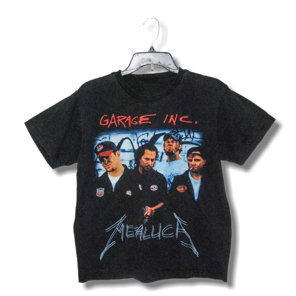 1998 METALLICA Garage Inc. Small Short Fit Black Thrashed Concert Tour T Shirt