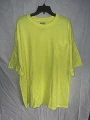 Gildan 2 Pocket T-Shirts Dryblend Yellow Size 3XL