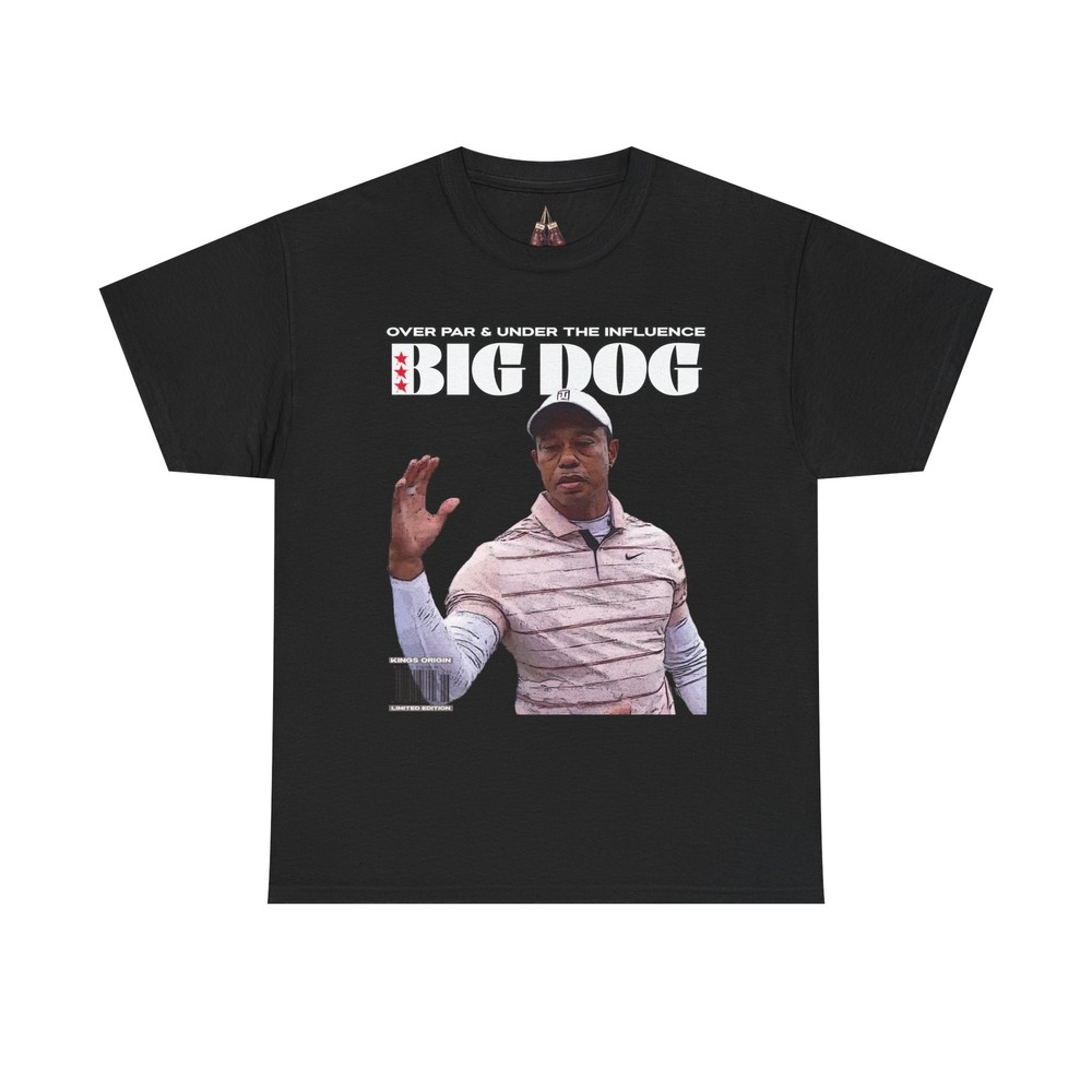 Tiger Woods Big Dog Golf Unisex Heavyweight Cotton Tee for Golf Enthusiasts