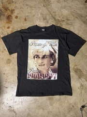 Vintage Princess Diana Memorial Shirt Rap Tee Mens XXL Black Single Stitch 90s