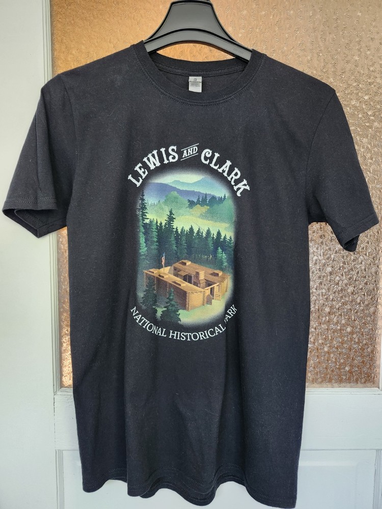 Lewis & Clark National Historical Park T-Shirt Medium Black Graphic Tee Gildan M