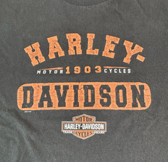 Harley Davidson Oakland California Mens Black Graphic T Shirt Motor Cycles