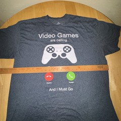 Video Games are Calling Tshirt Mens Size 2XL New. Novelty. Gamer. Xbox, NES PS2