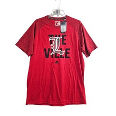 Adidas Ultimate Tee Mens L Red Solid Louisville Cardinals Raglan Graphic T Shirt