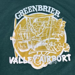 VTG T Shirt 1985 Greenbrier Valley Airport Mark Wilcox Green XL Single Stitch