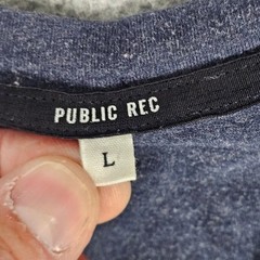 Public Rec T-Shirt Mens L Navy Go-To V-Neck Pima Cotton Tencel Stretch