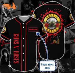 Personalized Guns N’ Roses Rock Band Unisex 3D Print Baseball Shirt S-5XL