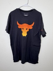 #E136 Under Armour Project Rock Brahma Bull Blue Orange Mens Medium