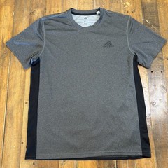Adidas Shirt Adult Large Grey Climacool Stay Cool Short Sleeve Lightweight Mens