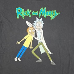 Rick and Morty Holding Eyes Open Adult Swim Ripple Junction Men’s Large Shirt