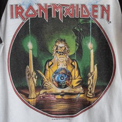 Vintage 1988 Iron Maiden Seventh Son Tour Raglan Shirt Double Sided Rare S