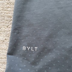 BYLT Drop-Cut Lux Tee Gray Polka Dot Performance Stretch Shirt Men’s Size Large