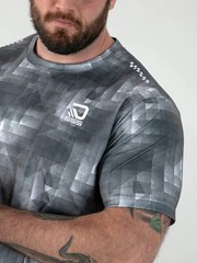 D555 Duke Big Mens Dry Wear T-Shirt Lightweight Grey Printed 2XL-6XL (601922)