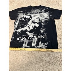 Spin Magazine Nirvana Kurt Cobain The Early Days Graphic TShirt Black XL Grunge