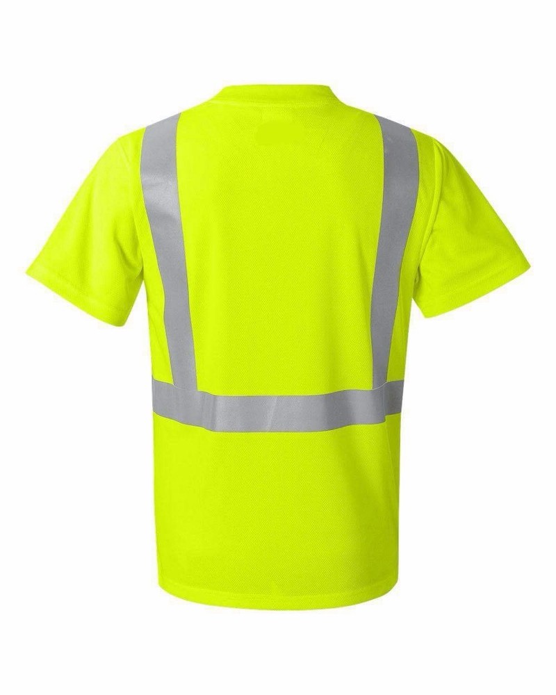 YELLOW COLOR HI VIZ T SHIRT FOR MEN 100% COTTON T-SHIRT ALL SIZE AVAILABLE