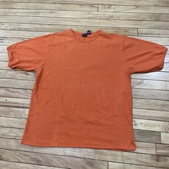 PROSPIRIT Shirt Men L Orange Grunge Skate Tee Knit Thick Stitch Hem Halloween L