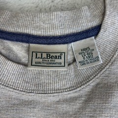 L.L. Bean Thermal Shirt Mens LG-REG Tan Good Waffle Knit Cotton Long Sleeve