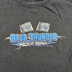 Blue Thunder Ford Monster Truck Shirt Mens XL Black Double-Sided Graphic Tee