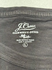J.Crew Washed Short Sleeve Slub Cotton T-shirt Charcoal Gray Men Size Large L