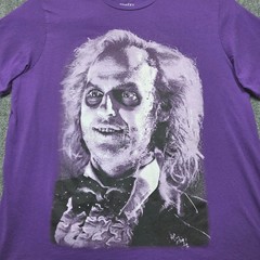 Beetlejuice Graphic Tee Men’s Size 3XL Purple Short Sleeve Movie Promo T-Shirt