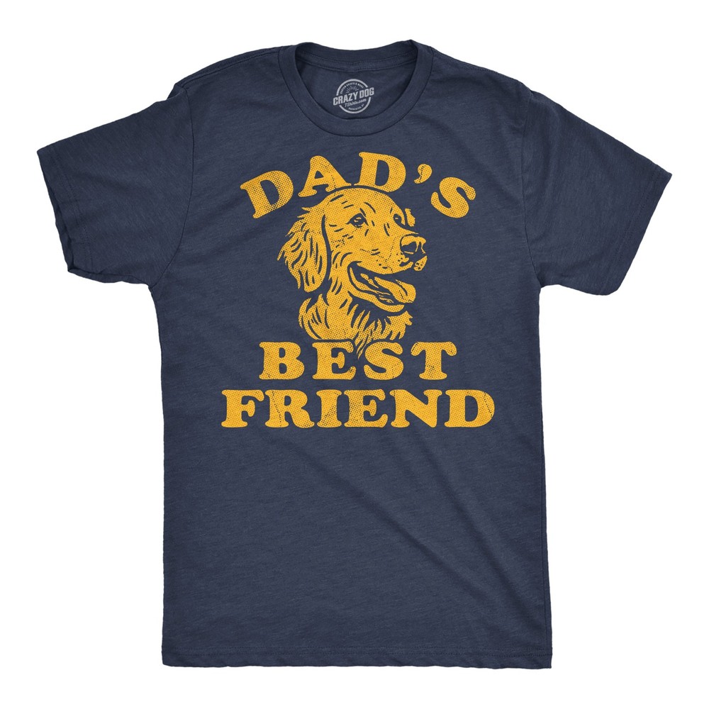 Mens Funny T Shirts Dads Best Friend Sarcastic Dog Graphic Novelty Fathers Day