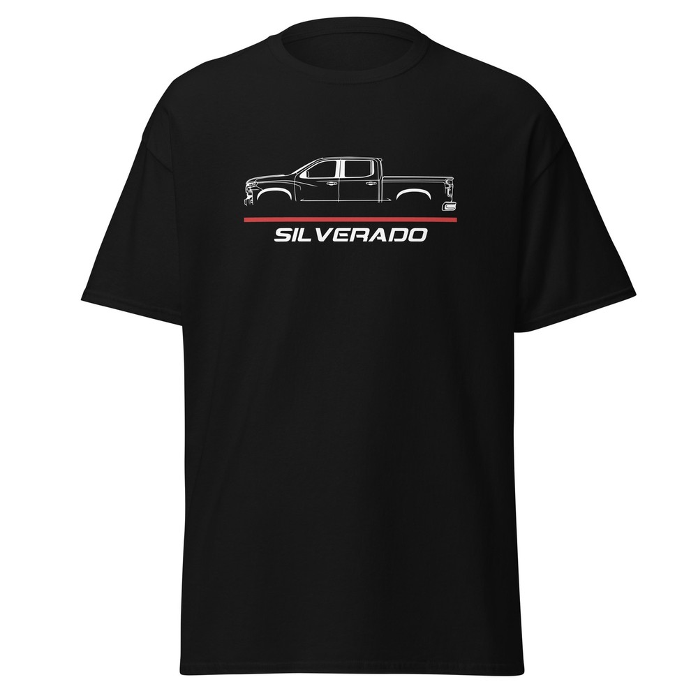 Silverado 2019 Modern Crew Cab Custom Truck Stance Graphic Tee T-Shirt Gift