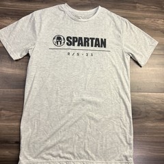 Spartan Shirt Mens Medium Grey Short Sleeve Crew Neck