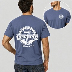 Mens Personalised Work T Shirt Custom Trade Company Logo Painter Decorator Gift