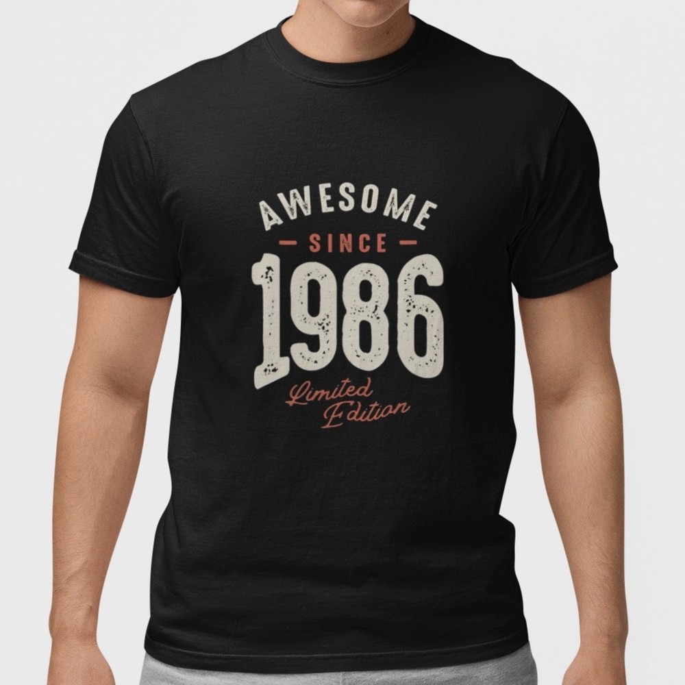 Custom Year T Shirt Awesome Since Any Year Vintage Birthday Tee Personalized