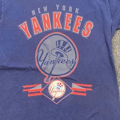 Pro Player New York Yankees TShirt Sz L Mens Navy 90s Vintage 1998 MLB Baseball