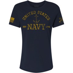 Grunt Style Women’s USN – Est. 1775 Relaxed Fit T-Shirt – Navy