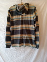 Salty Crew Men’s Striped Hooded Shirt Lightweight Sz M UV Protection
