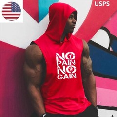 Gym singlets fitness- Men’s Tank Top for Workout – Stringer No Pain No Gain ,