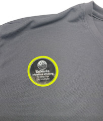 ATHLETIC WORKS Mens T-Shirt SIZE 3XL DriWorks Short Sleeve London Gray NEW