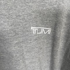 TUMI Long Sleeve T Shirt Mens Size XL Crewneck Air India Gray Travel