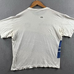 Vintage Diadora Italia FIGC Shirt Mens XL White Distressed Soccer Single Stitch