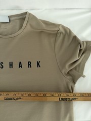 Gymshark Shirt Men Large Green Pullover T Tee Graphic Spell Out Logo Tan Brown