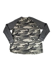 Ecko Untld Shirt Adult XXL Gray Camo Rhino Vinyl Pull Over Long Sleeve Mens