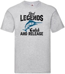 Fishing Reel Legends Release Humour Novelty T Shirt Various Colours And Sizes